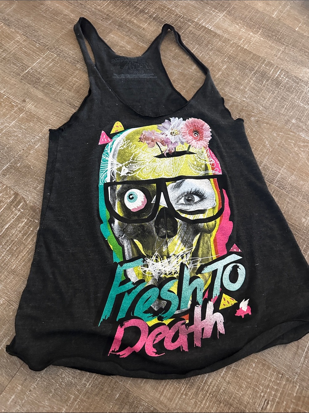 Kids Black Graphic Tank Top - Fresh to Death